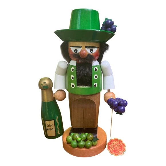Steinbach Volkskunst Urafent Nutcracker Handmade Germany Chubby Wineseller S1337 - Picture 11 of 16